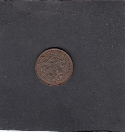 Beschrijving: 1 Cent WILHELMINA 